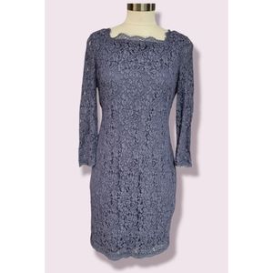 Adrianna Papell Lace Indigo Dress size 10